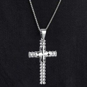 ❤️Domineering Highquality designs silvercross pendantnecklace for menN902…